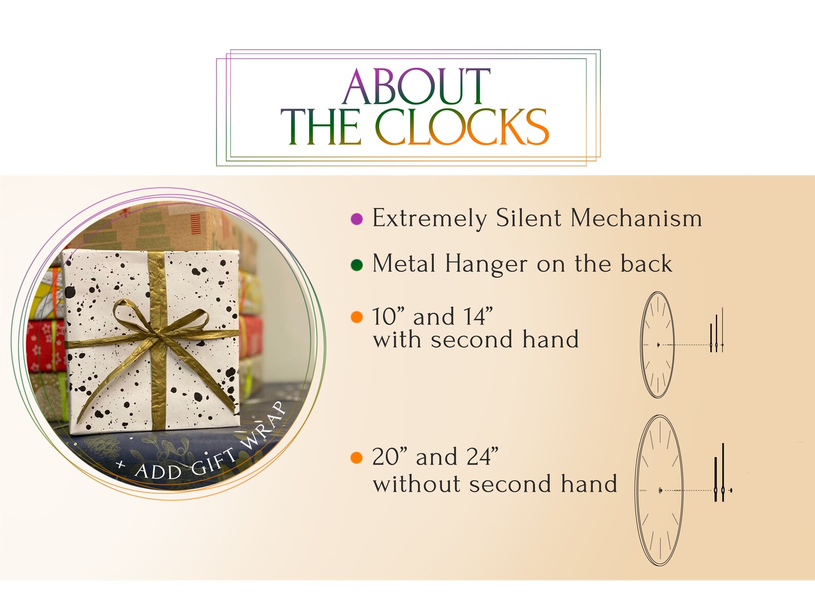 Wall Clock Glass Art Wall Decor Gift for Home Painted Etsy