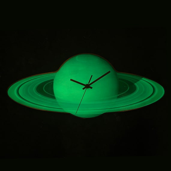 Saturn Planet, Magic Clock, Glow in Dark, Celestial Sky