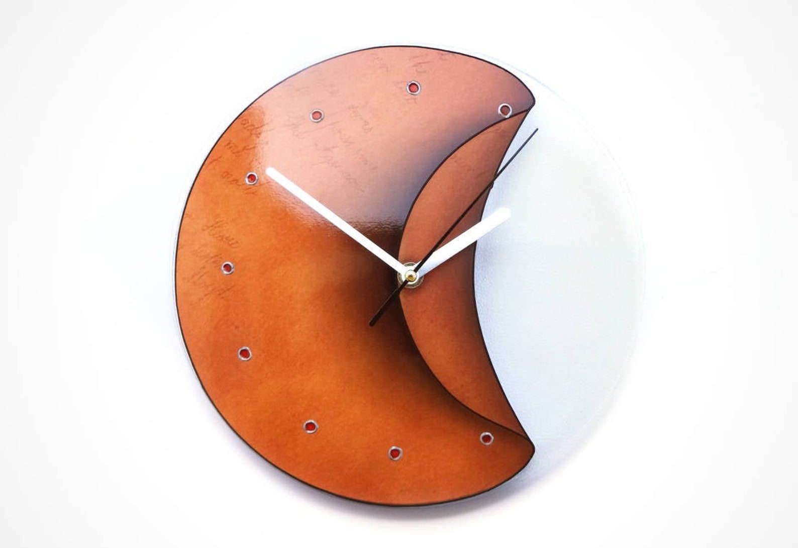 Oversized Clock Glass Clock Unique Art Painted Glass Clock Etsy