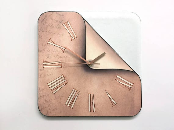 Modern Wall Decor Glass Clock Big Square Unique
