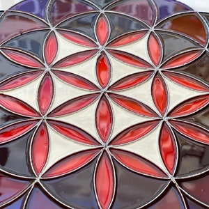 Flower of life, Stained Glass Mandala , Sacred Geometry Art, Stained Glass SUNcatcher, Wall Нanging, Wall Decor, Yoga Gift, Yoga Decoration image 5