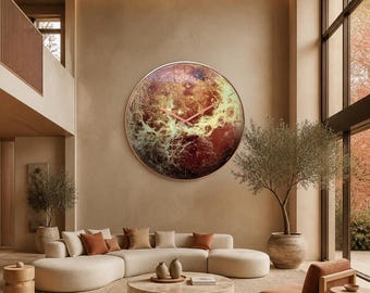Oversized Venus Wall Clock • Extra Large Planet Decor • Glow in the Dark Glass • Personalized Gift
