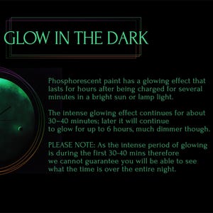 Glow In The Dark Neptune Clock: Celestial Pisces Gift image 4