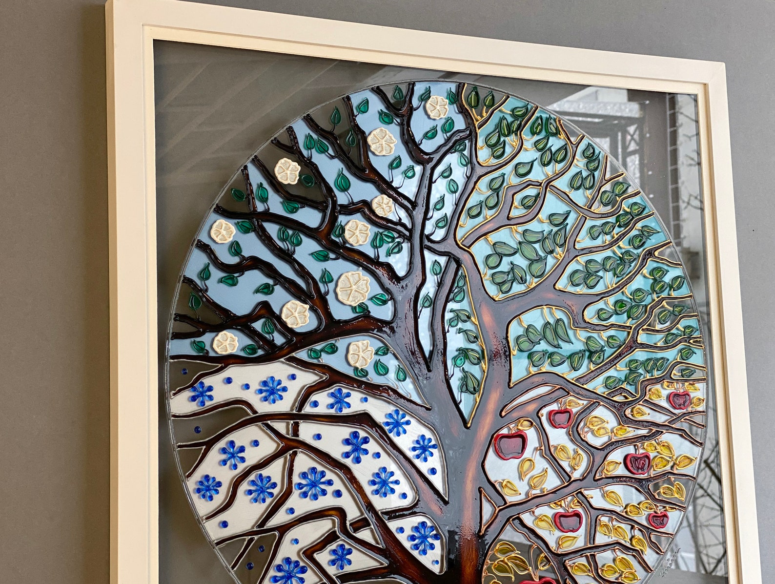 Wedding Gift Stained Glass Art Glass Painting Hand Painted Etsy India