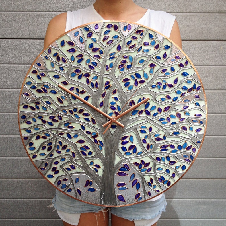 Oversized Clock Large Wall Clock Contemporary Art Wall Etsy