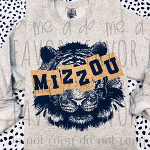 Yellow and Gold Tiger Face / Sports Sweatshirt / Graphic Sweatshirt / mascot / can coolie