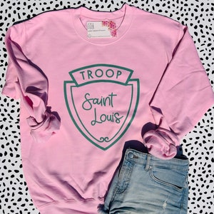 Troop Saint Louis Sweatshirt or T-shirt/ Preppy T-shirt / Graphic T-shirt / birthday gift / mother&#39;s day gift / gift for best friend