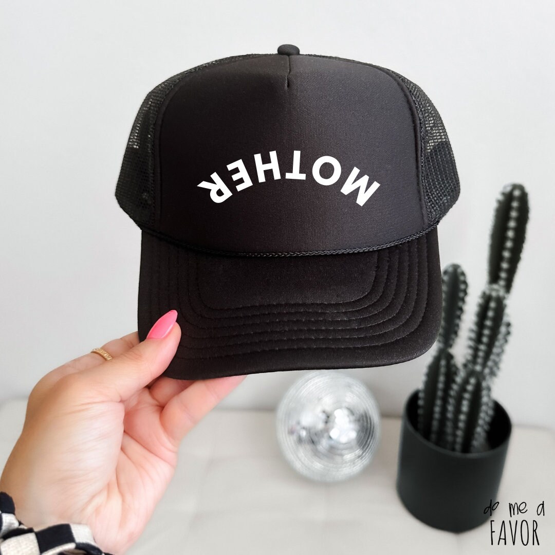 Upside Down MOTHER Hat /summer Trucker Hat/hat for Best  display picture 3