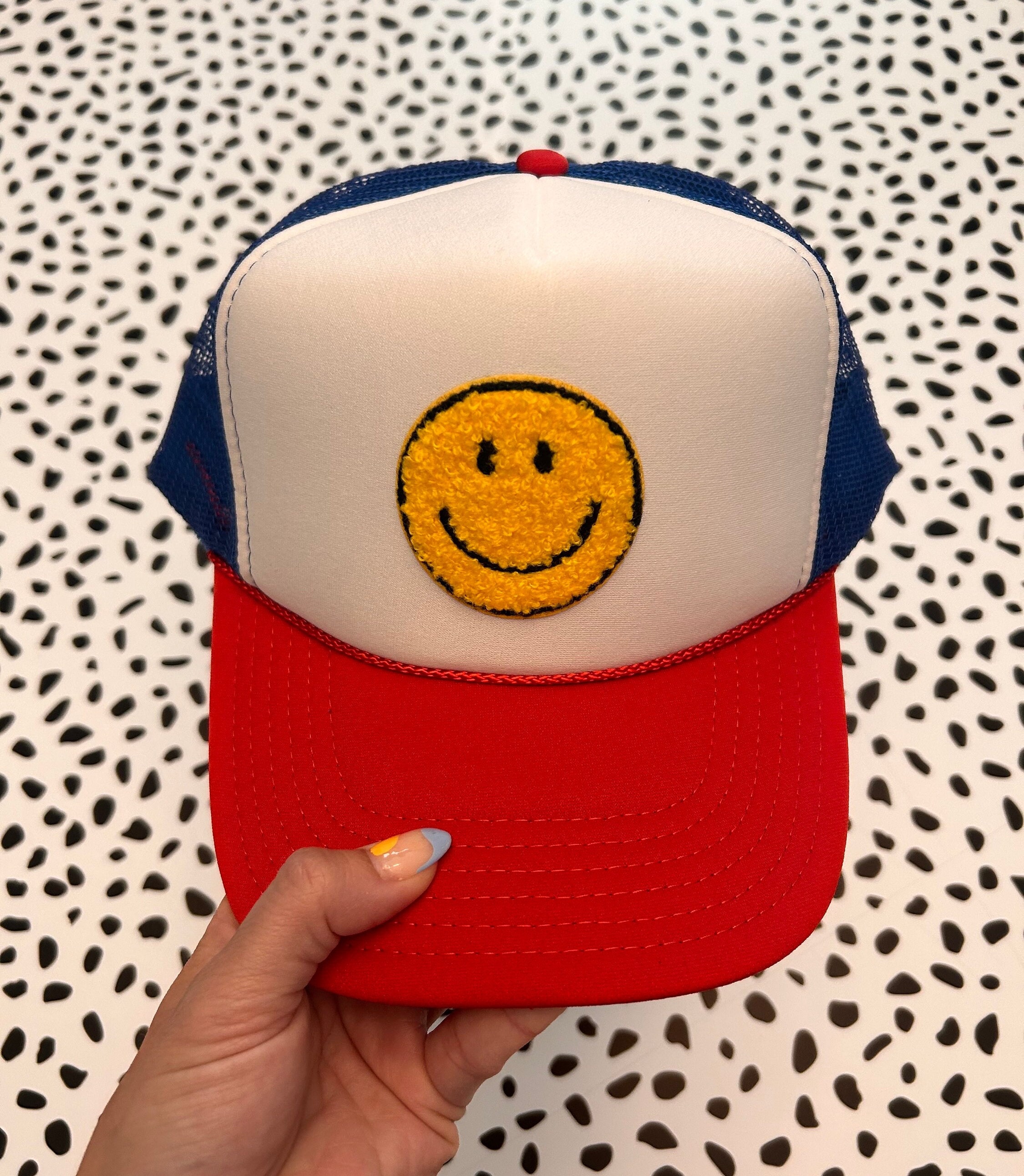 Aviator Nation Smiley‎ Face Trucker Hat OSFM Aviator Nation Large Smiling Face Patch Logo | Mercari main image 2