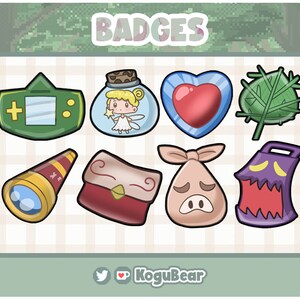 Twitch Badges for Streaming Legend of Zelda Windwaker Item Badges