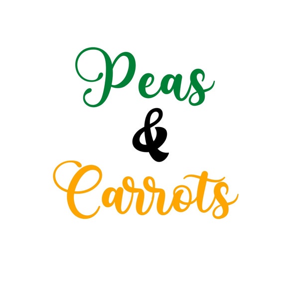 Peas and Carrots Etsy UK
