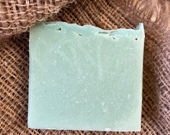 PEPPERMINT Soap with Shea Butter - Wake Up - Refresh Triple Mint - Uplifting Soap Bar-Handmade Vegan Moisturizing Peppermint Spearmint Soap