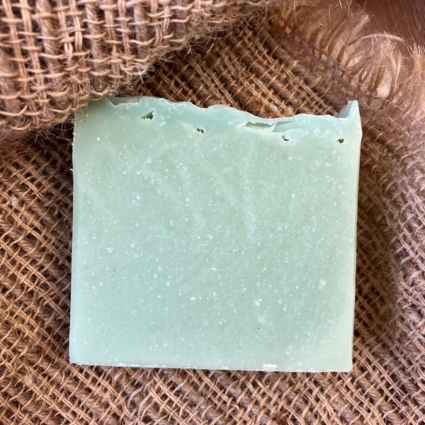 PEPPERMINT Soap with Shea Butter - Wake Up - Refresh Triple Mint - Uplifting Soap Bar-Handmade Vegan Moisturizing Peppermint Spearmint Soap