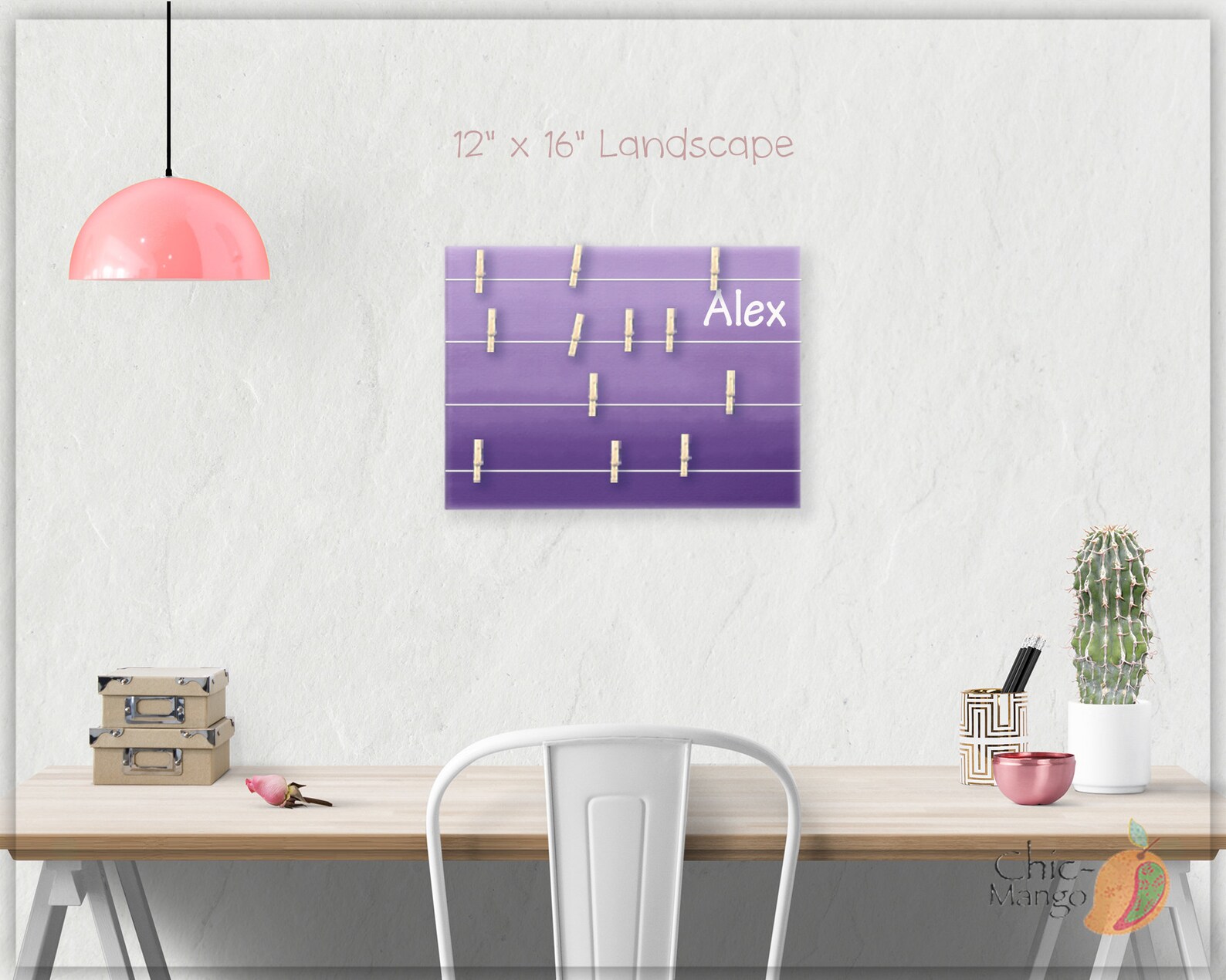 Purple Ombre Bulletin Board for Kids Room Display Board Gift Etsy