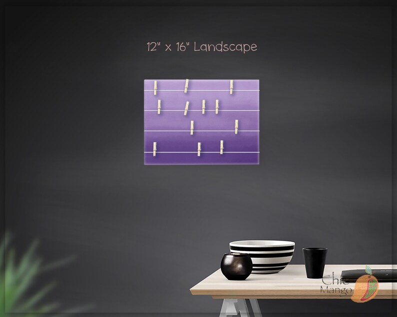 Purple Ombre Bulletin Board Memo Holder Card Display Kids Etsy