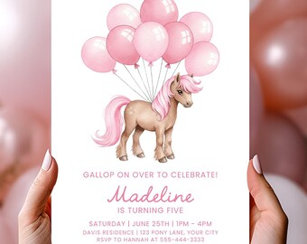12 Biglietti D'invito Per Festa Di Compleanno A Tema Cavallo, Per Bambini, Formato Grande, Carta Pesante 400g/m², Senza Buste