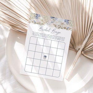 Juego de bingo para novias costeras, tarjeta de bingo, juego de despedida de soltera estilo boho playero, actividad de despedida de soltera, juego de adivinanzas, conchas marinas, plantilla editable para hacer uno mismo 205