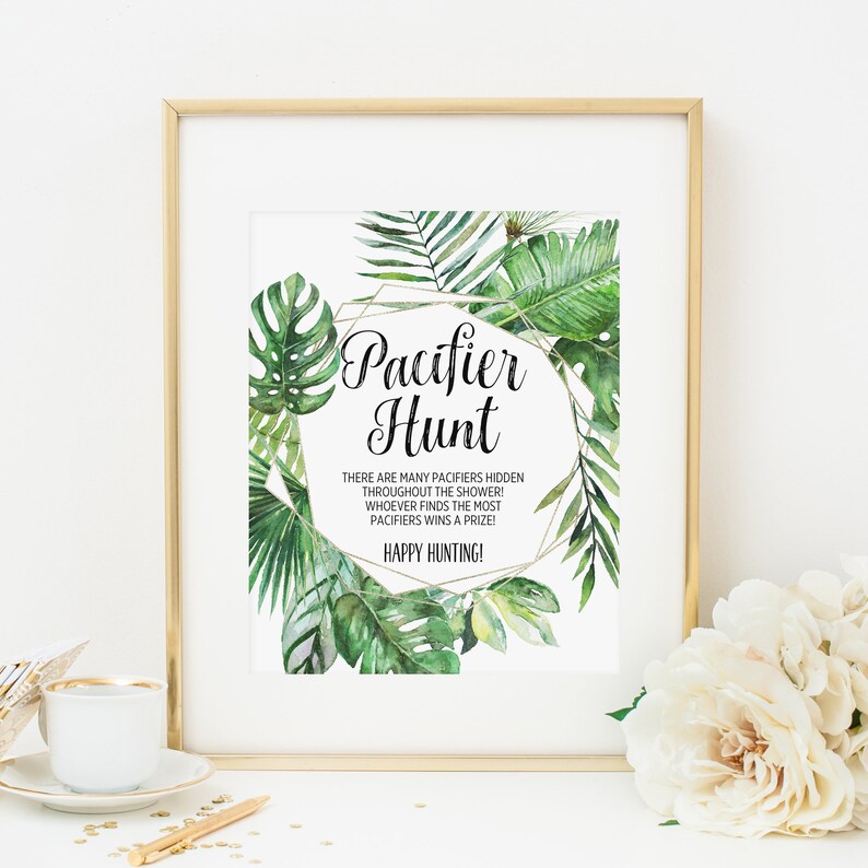 Pacifier Hunt Sign Printable Find The Pacifier Game | Etsy