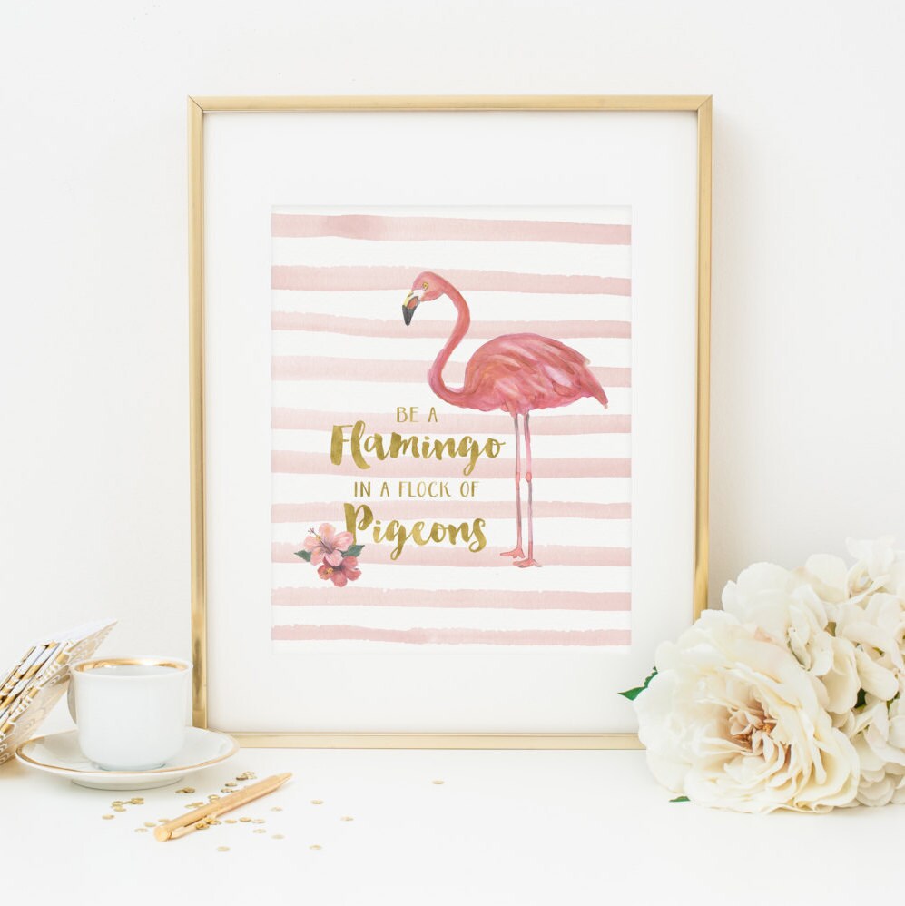 Page De Gard Cahier Flamand Rose Soyez un flamant rose dans un troupeau de pigeons Flamants - Etsy France
