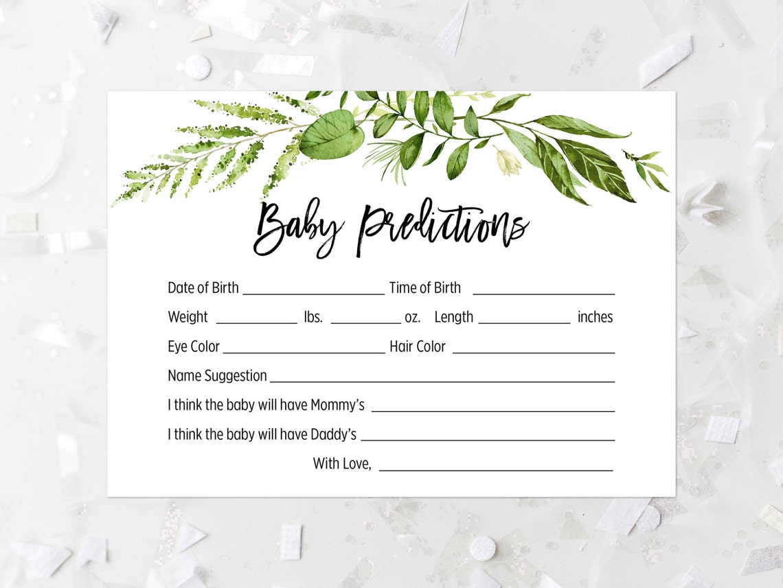 Greenery Baby Shower Game Printable Baby Shower Games - vrogue.co
