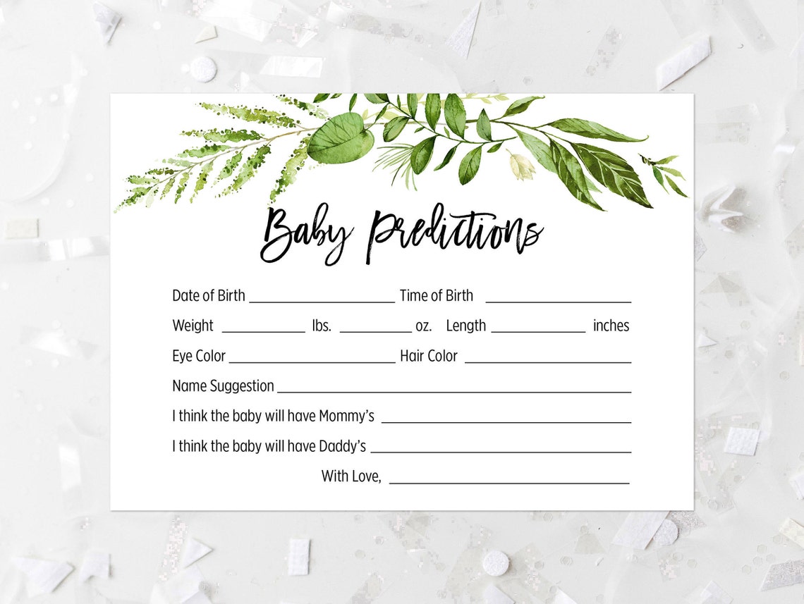 Greenery Baby Shower Game Printable Baby Shower Games vrogue.co