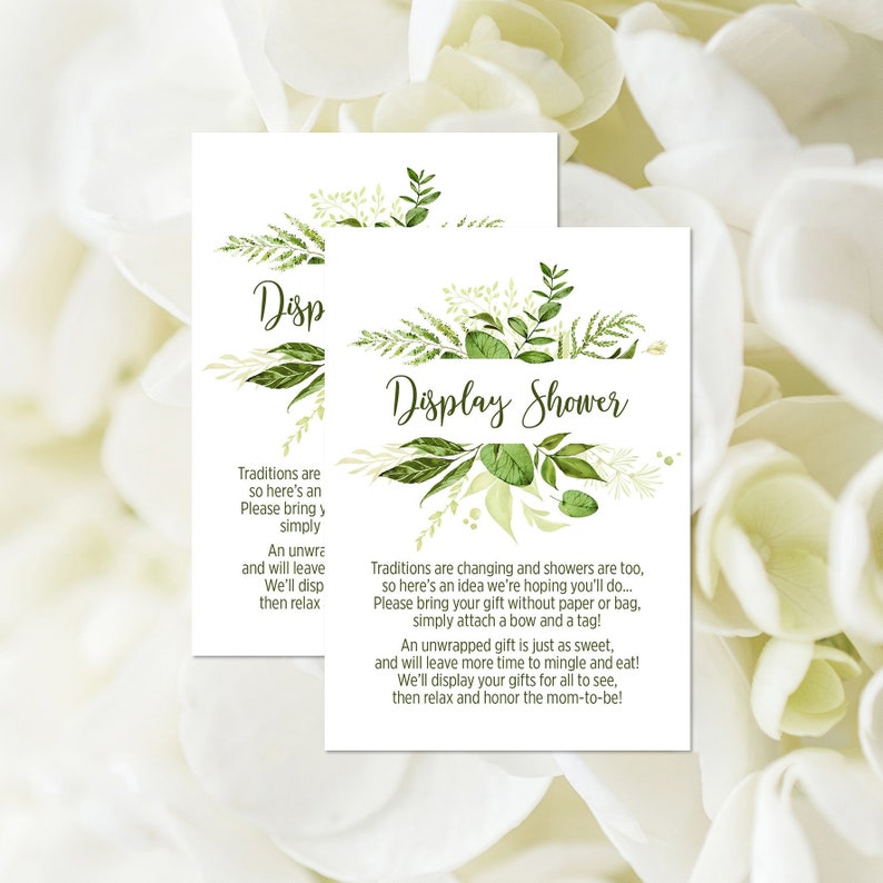 Greenery Display Shower Card Printable Greenery Baby Shower Etsy Greenery Display Shower Card Printable Greenery Baby Shower Etsy