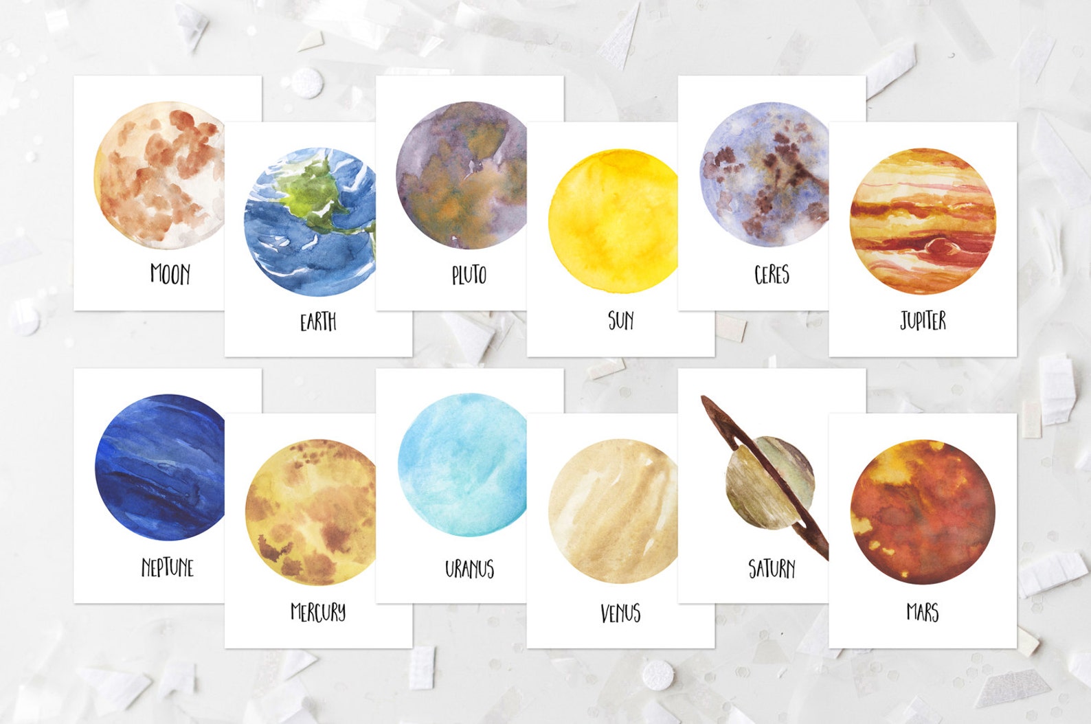 Solar System Printable Set Children's Astronomy Wall Art - Etsy