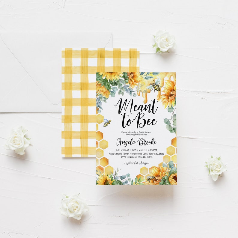 Honey Bee Bridal Shower Invitation Editable Template Meant Etsy