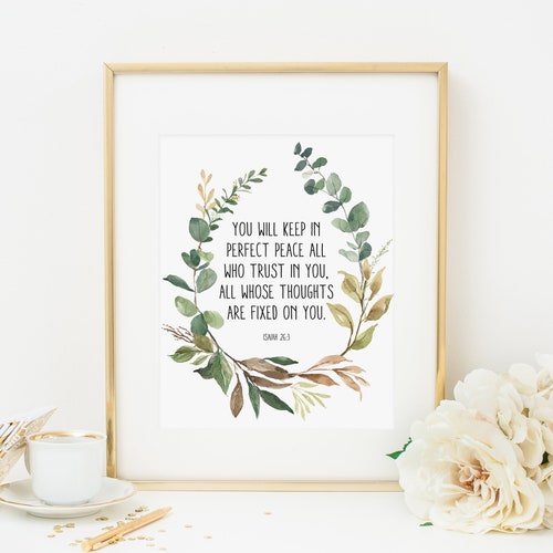 You Keep Him in Perfect Peace Isaiah 26: 3 Bible Verse - Etsy