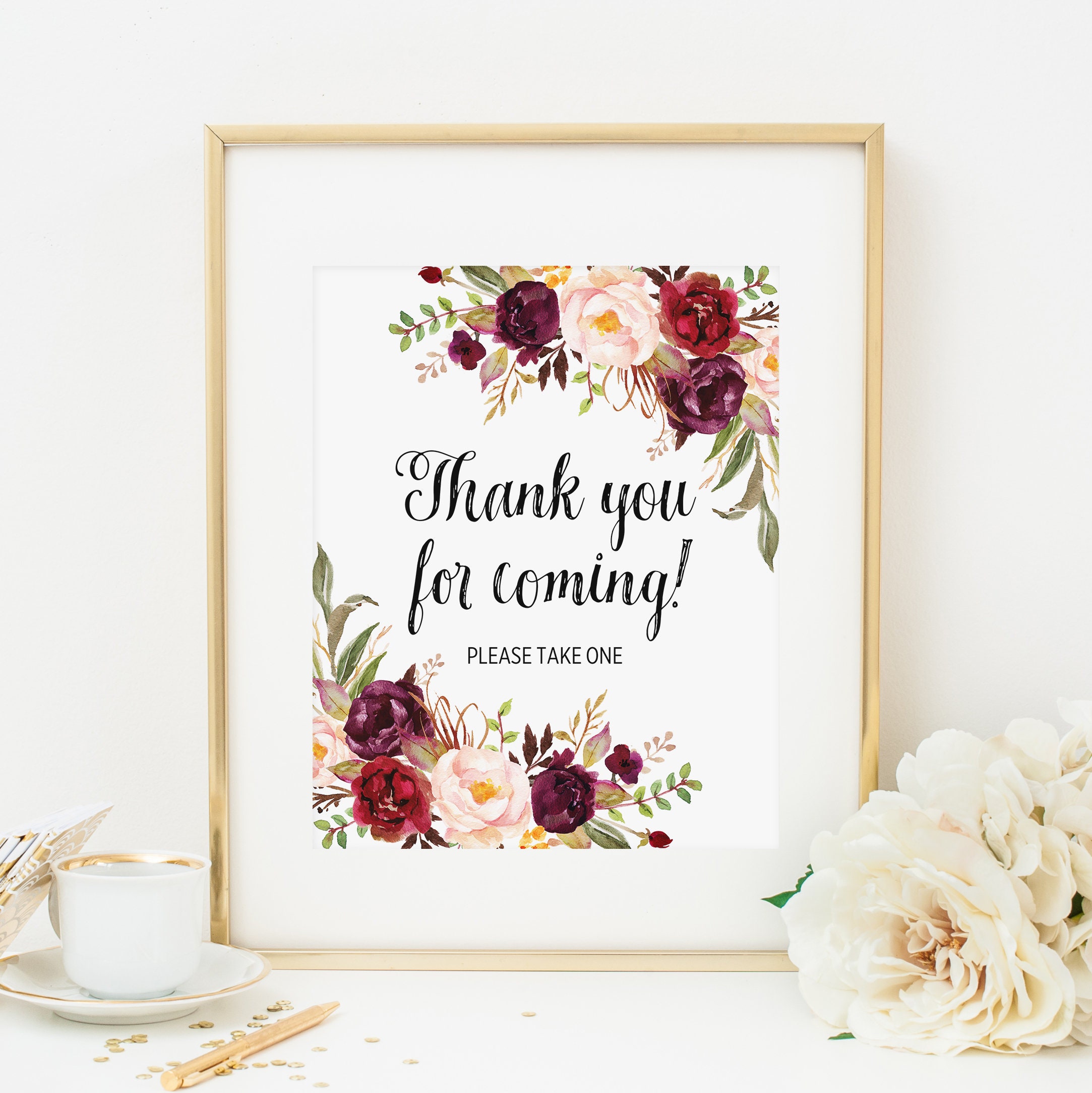 Boho Danke für kommen bitte nehmen Sie ein Zeichen Etsy