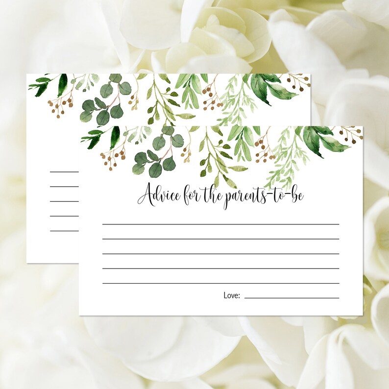 Advice For The Parents To Be Card Printable Advice Card | Etsy