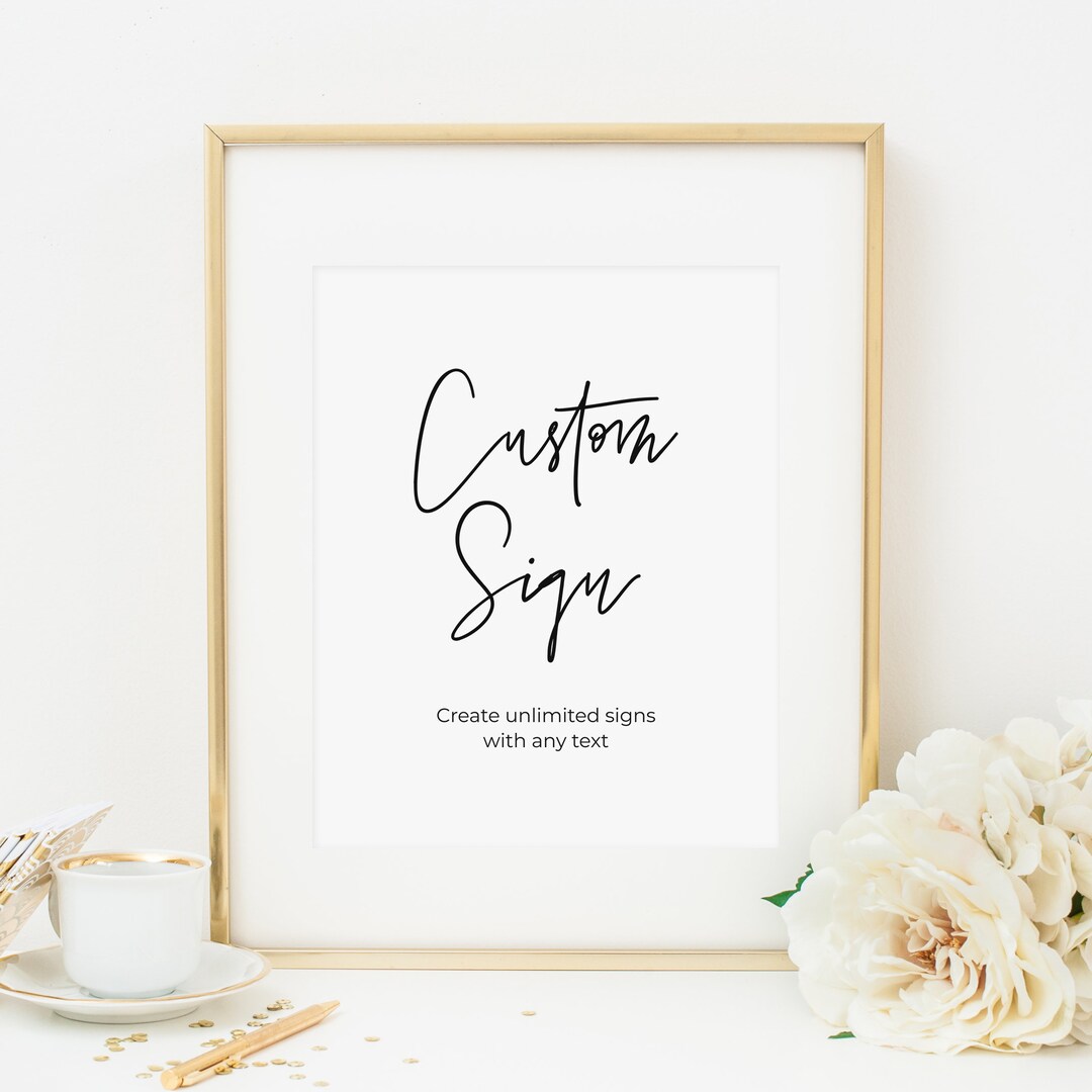 Minimalist Custom Sign 8x10 Printable Shower Sign Modern - Etsy