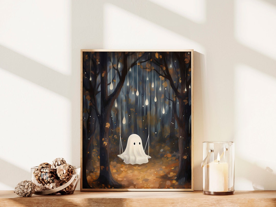 Ghost on A Swing Printable Art Print, 16x20, Instant Download, Sheeted ...