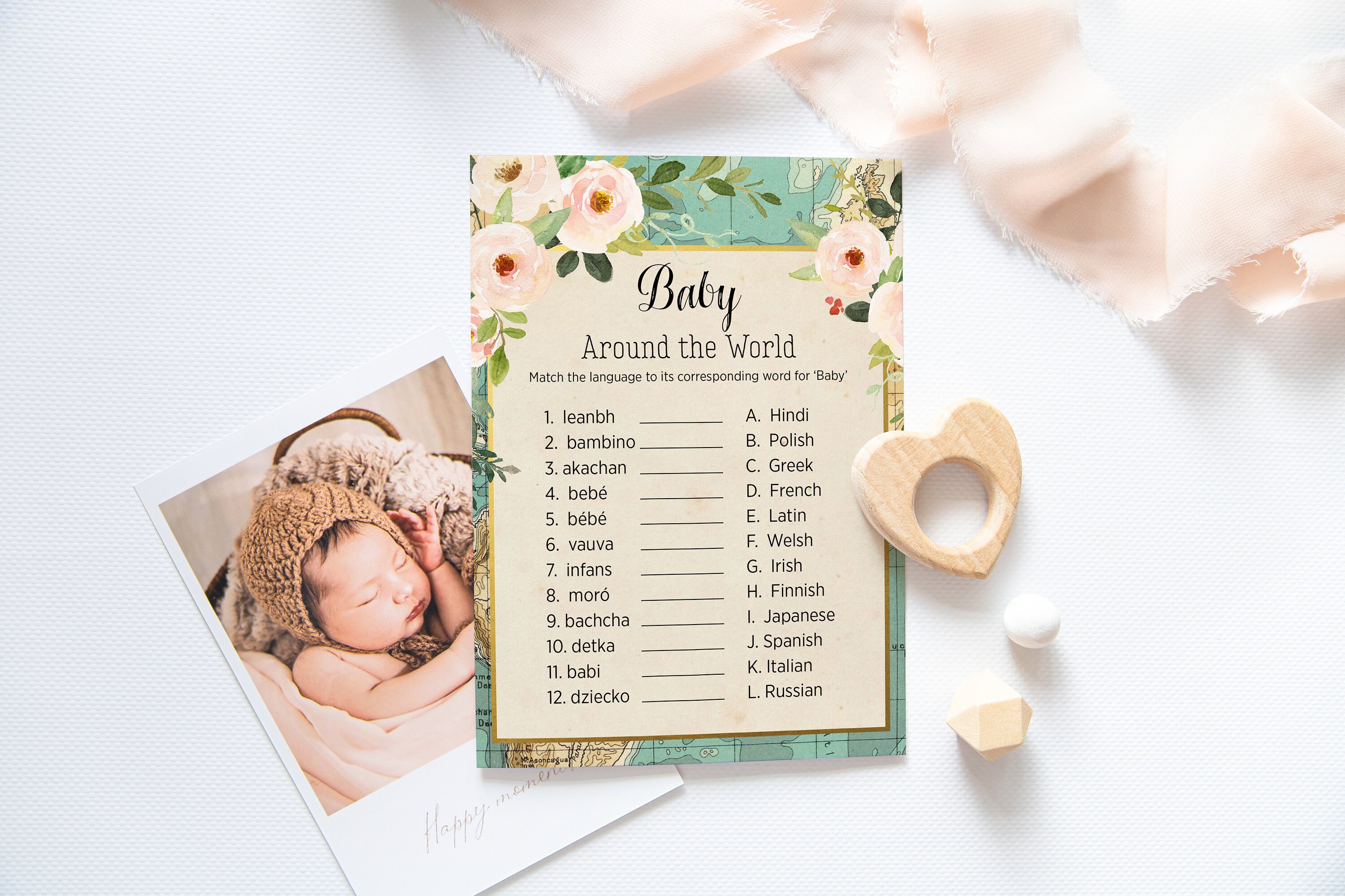 Baby Around The World Game Printable Travel Baby Shower Etsy