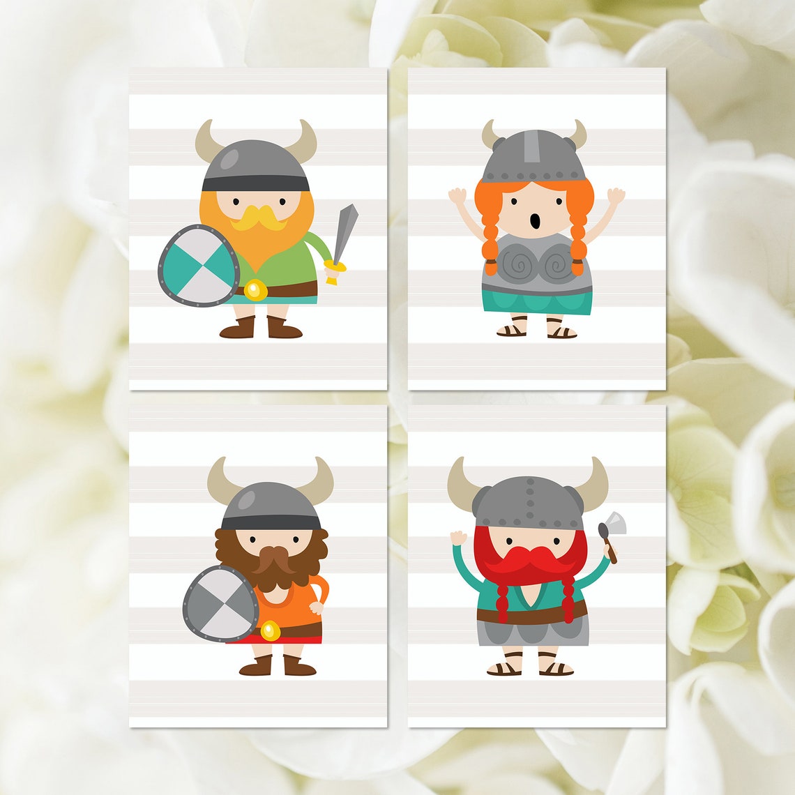 Nursery Viking Printable Set Viking Nursery Wall Art Viking - Etsy