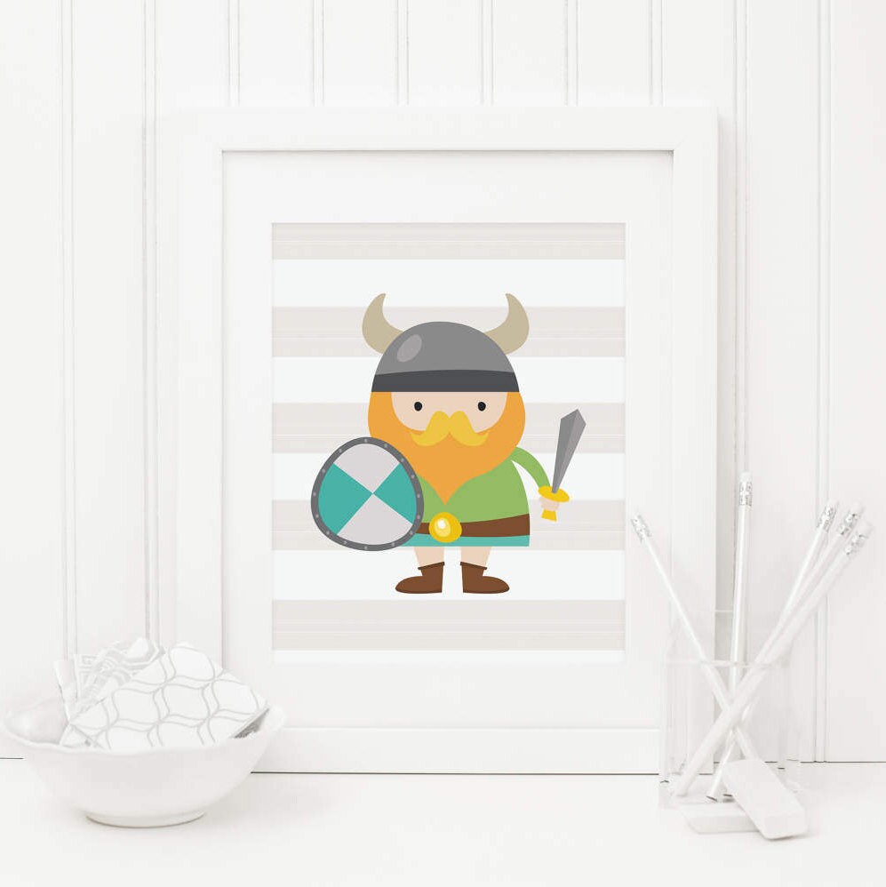 Viking Printable Viking Nursery Decor Viking Wall Art Viking Etsy