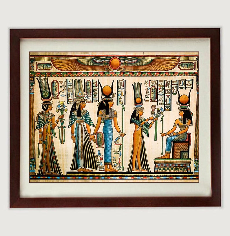 Ancient Egypt Art Print Parchment Paper Old Antique Style Etsy