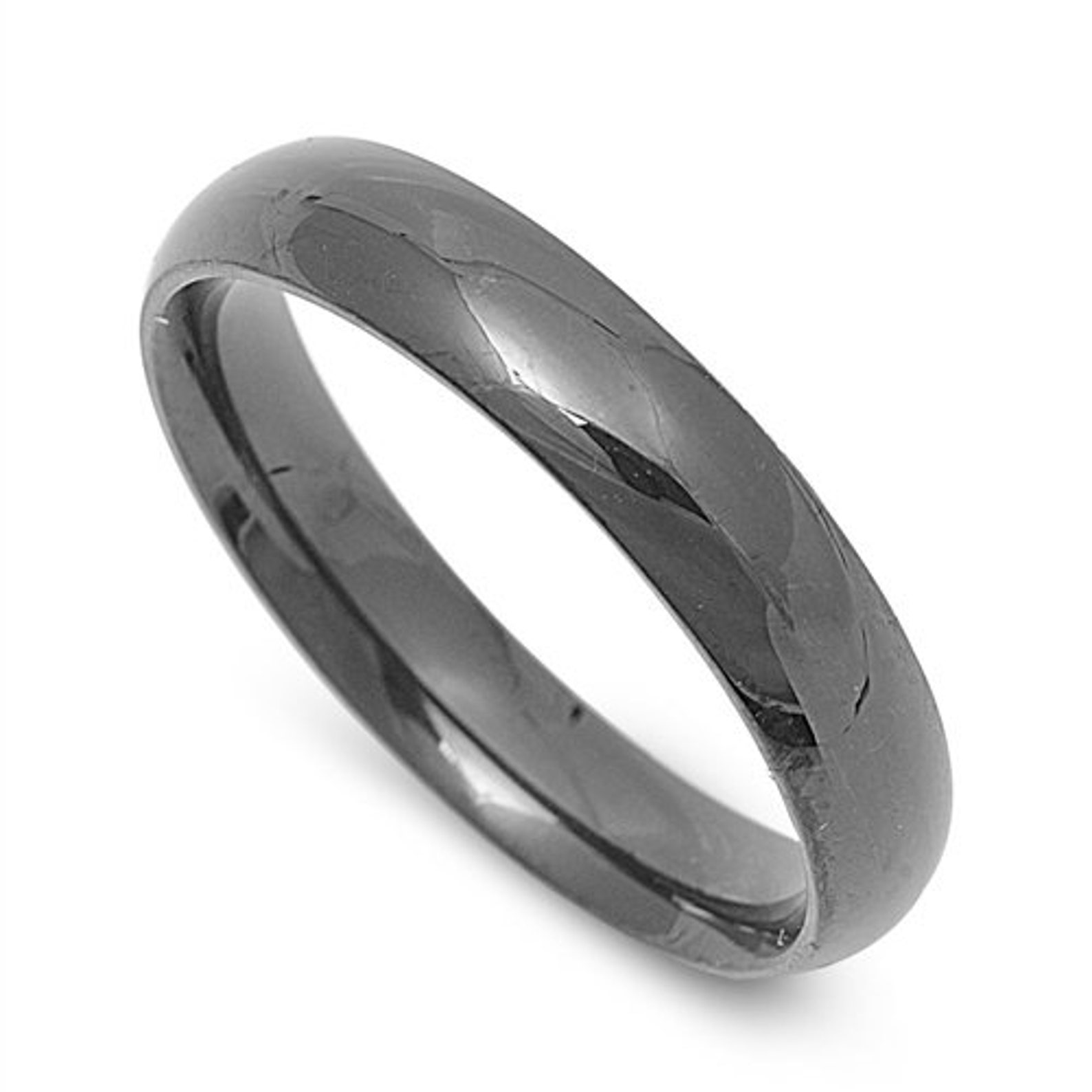 Black Wedding Ring Black Plated Stainless Steel Ring Custom Etsy