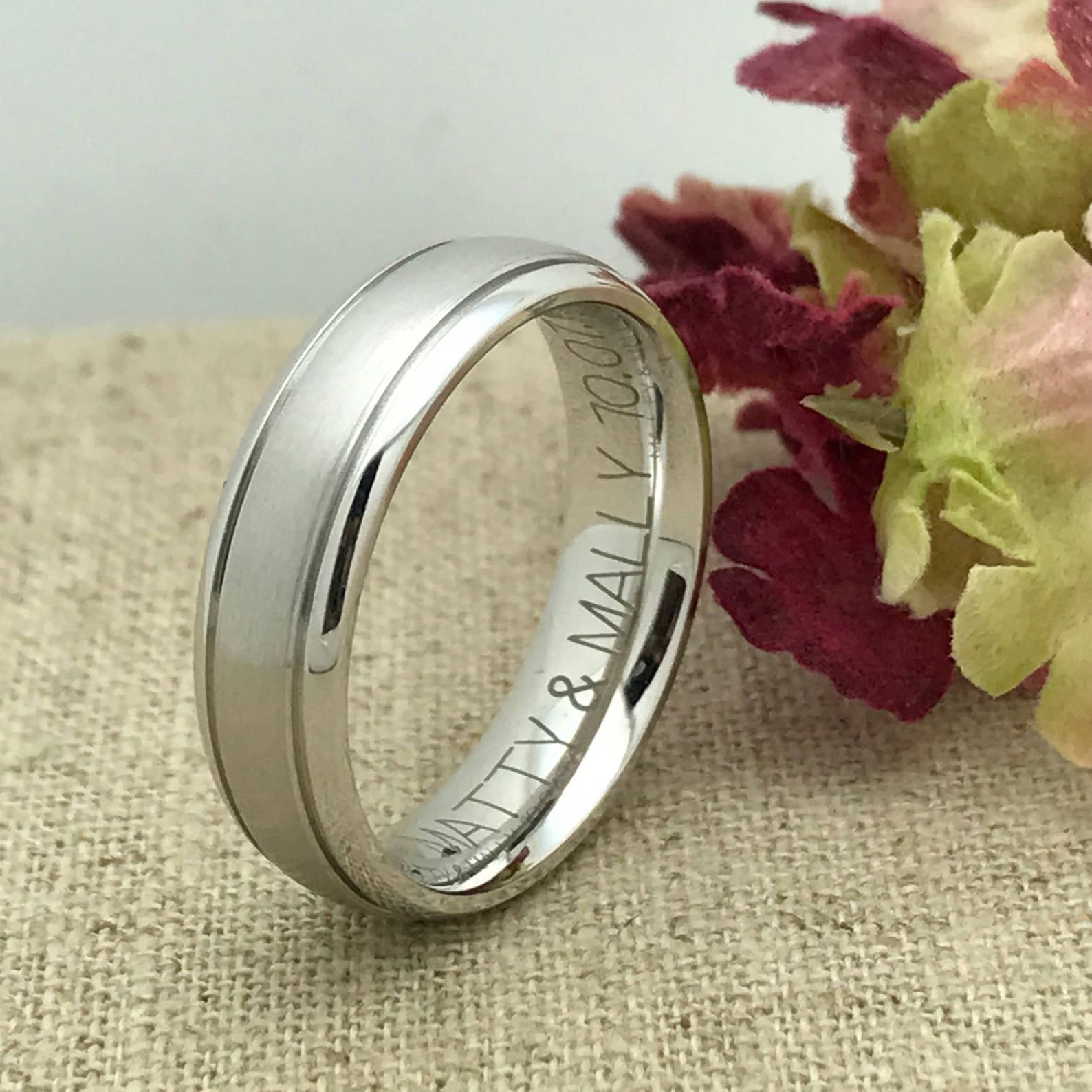 6mm Personalized Titanium Ring Custom Promise Ring for Him Etsy
