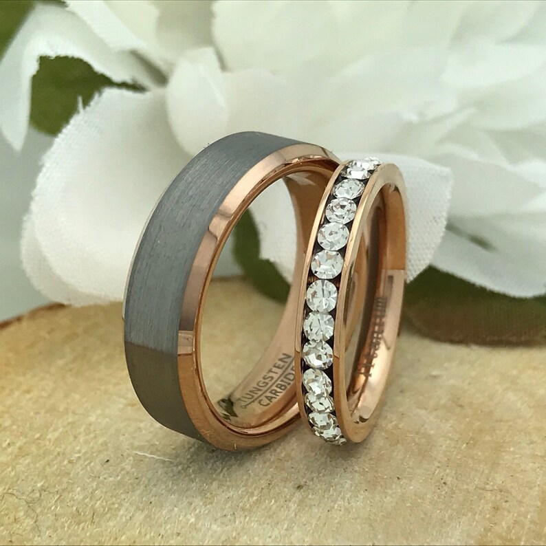 Titan Ehering Verlobungsring Graviert '' I Love You '' 7mm Band Herren
