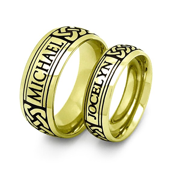 Gold plated sale titanium ring