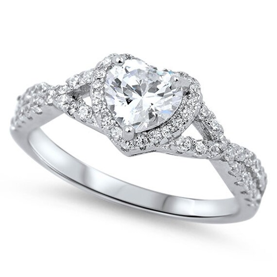 Heart cz ring deals