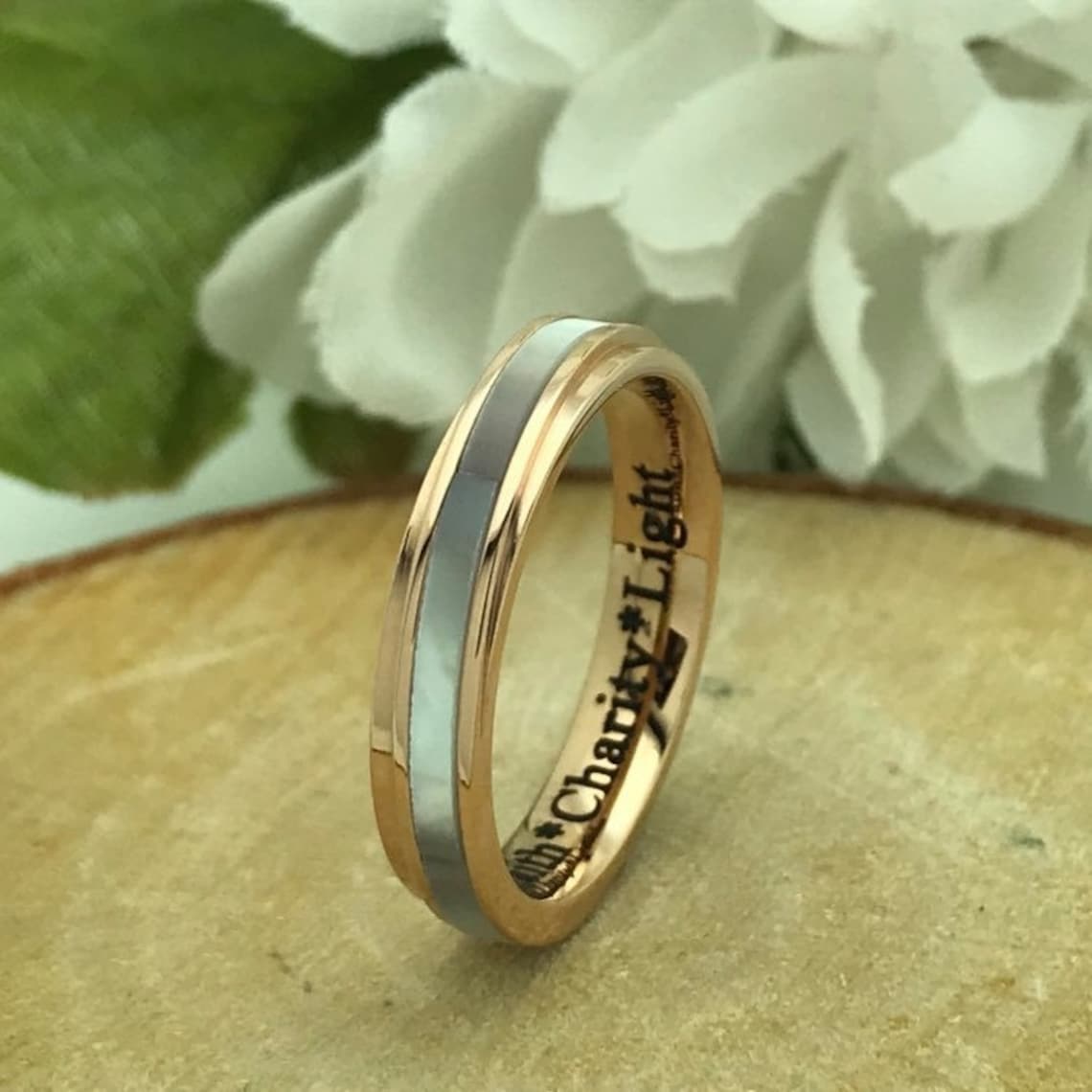 His and Hers Personalized Anniversary Rings Rose Gold Plated Etsy