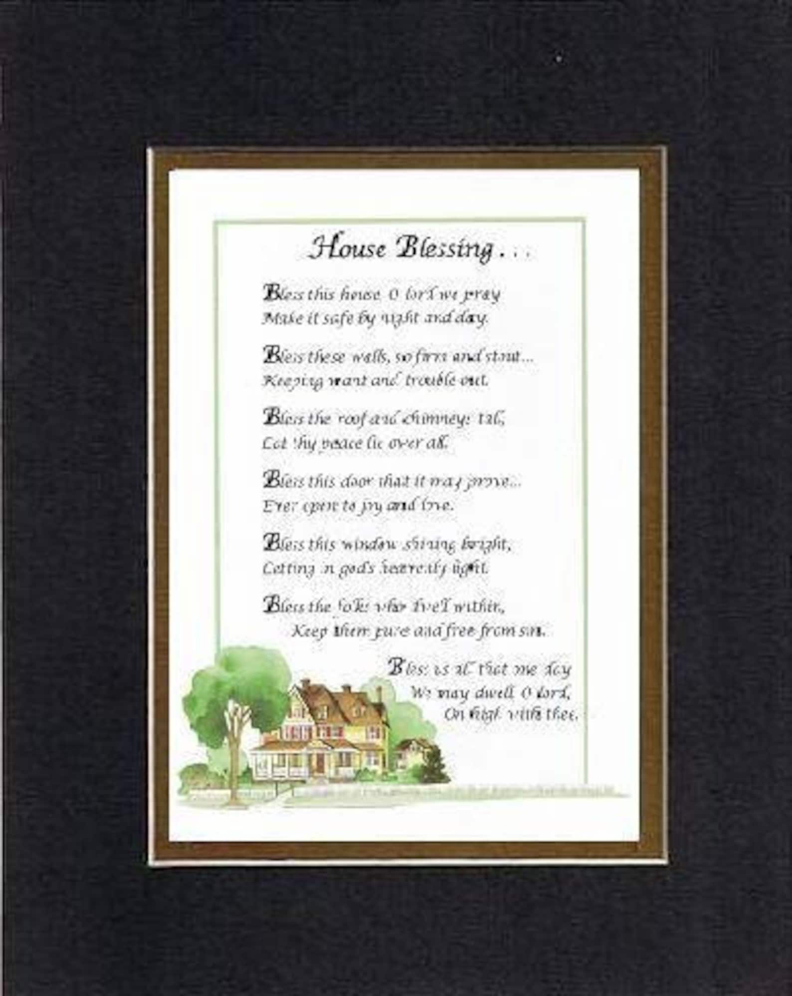 Heartfelt Plaque for Home House Blessing . . . Poem on 11x14 Doublebeveled Matting Etsy
