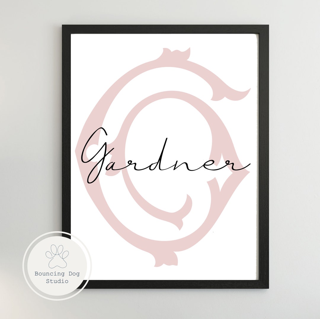 Personalized Family Name Printable Wall Art Artistic Fancy Letter - Etsy