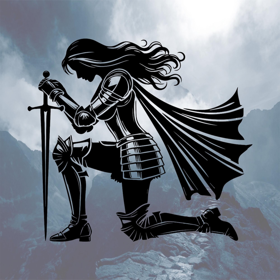 Female Knight Decal - Etsy