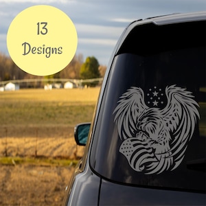 Patriotic Eagle Decal-Patriotic decal-American flag decal-car decal-tumbler decal-vinyl decal