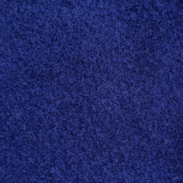 Blue Boiled Wool Fabric, Blue Wool Felt, Up-Cycled Wool Fabric, Blue Wool Fabric, 100% Pure Wool, Bright Blue Wool, Eco Friendly Fabric