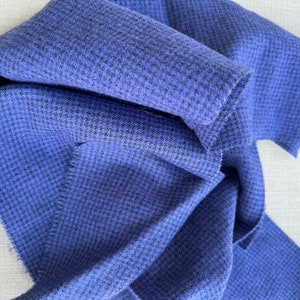 Purple Houndstooth Wool Fabric, Periwinkle Purple Plaid Wool Felt- Pure Wool Fabric, Eco Friendly Fabric Wool Appliqué -Rug Hooking Wool