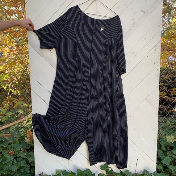 Plus Size Pinstripe Jumpsuit
